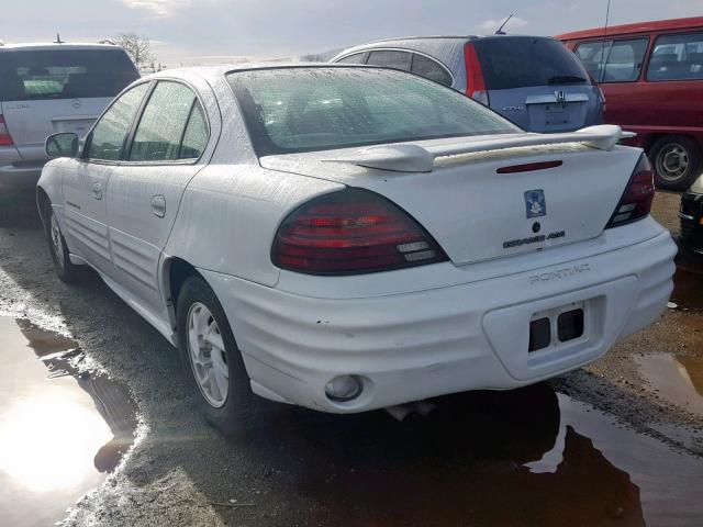 1G2NF52E21M534979 - 2001 PONTIAC GRAND AM S WHITE photo 3