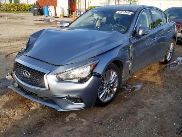 JN1EV7AP8JM359072 - 2018 INFINITI Q50 LUXE BLUE photo 2