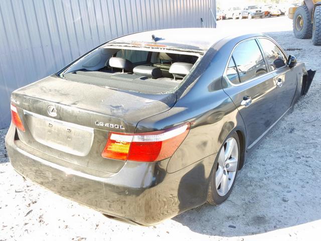 JTHGL46F285024225 - 2008 LEXUS LS 460L BLACK photo 4