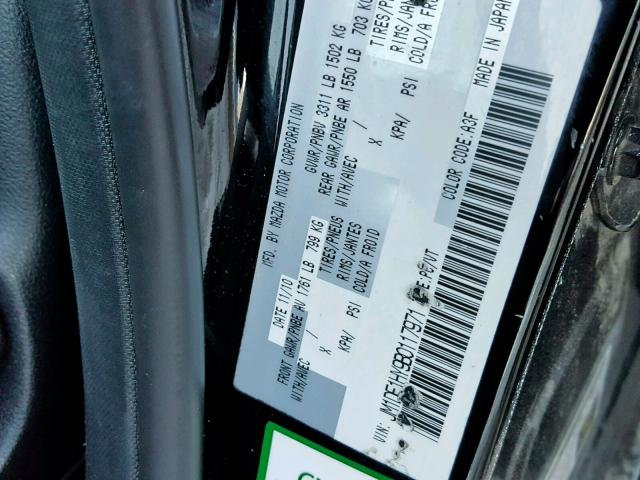 JM1DE1HY9B0117971 - 2011 MAZDA MAZDA2 Qara foto 10