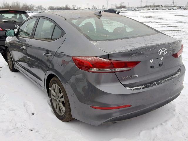 5NPD84LF3JH390775 - 2018 HYUNDAI ELANTRA SE GRAY photo 3