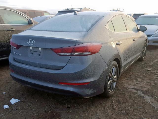 5NPD84LF3JH390775 - 2018 HYUNDAI ELANTRA SE GRAY photo 4