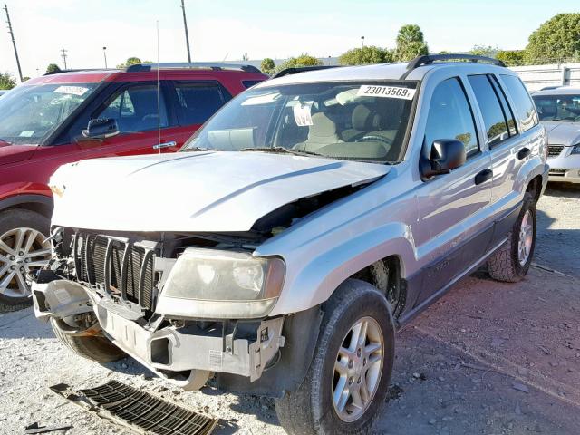 1J4GX48S34C143014 - 2004 JEEP GRAND CHER SILVER photo 2