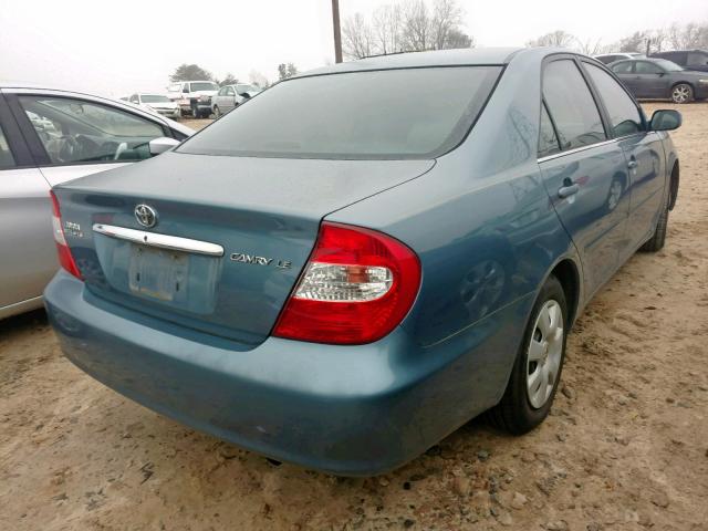 4T1BE30K42U607006 - 2002 TOYOTA CAMRY LE BLUE photo 4