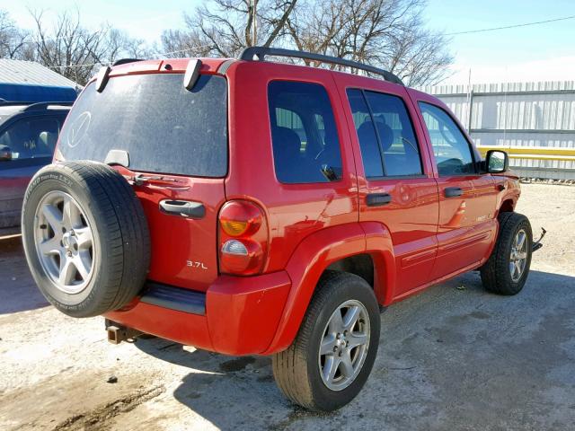 1J4GL58K23W528241 - 2003 JEEP LIBERTY LI RED photo 4