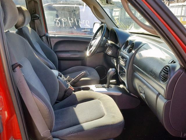 1J4GL58K23W528241 - 2003 JEEP LIBERTY LI RED photo 5