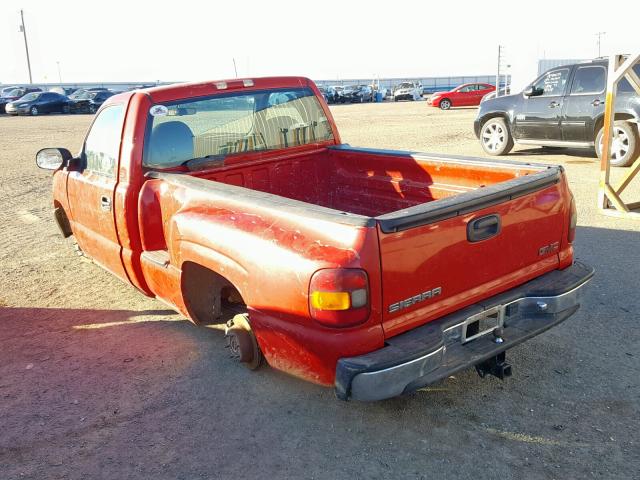 1GTEC14W02Z112698 - 2002 GMC NEW SIERRA RED photo 3