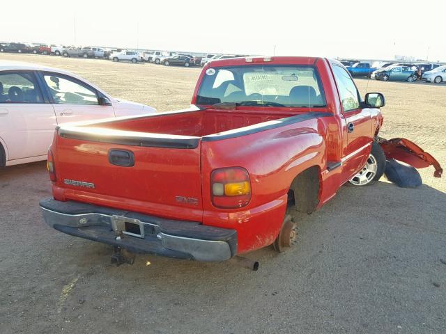 1GTEC14W02Z112698 - 2002 GMC NEW SIERRA RED photo 4