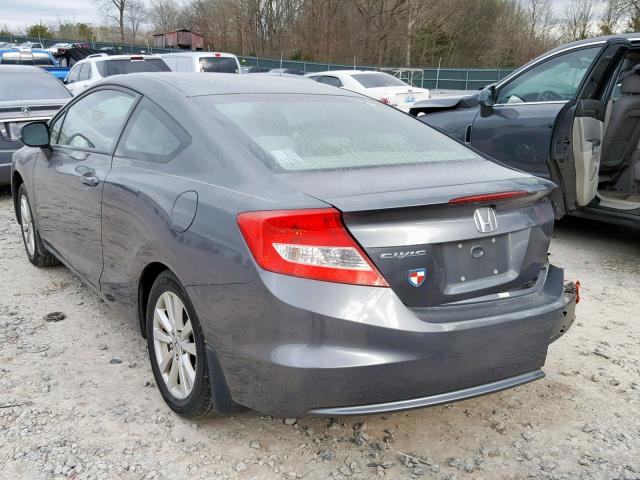 2HGFG3B16CH534697 - 2012 HONDA CIVIC EXL GRAY photo 3