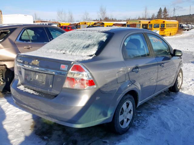 KL1TD5DEXAB120485 - 2010 CHEVROLET AVEO LS GRAY photo 4