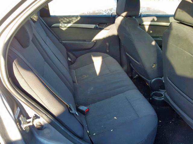 KL1TD5DEXAB120485 - 2010 CHEVROLET AVEO LS GRAY photo 6