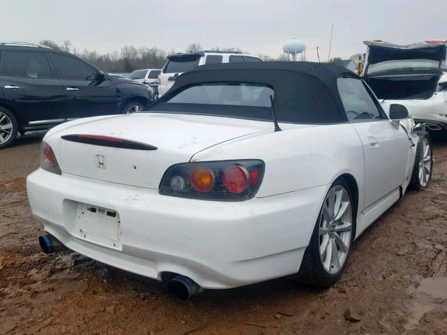 JHMAP21486S003396 - 2006 HONDA S2000 WHITE photo 4