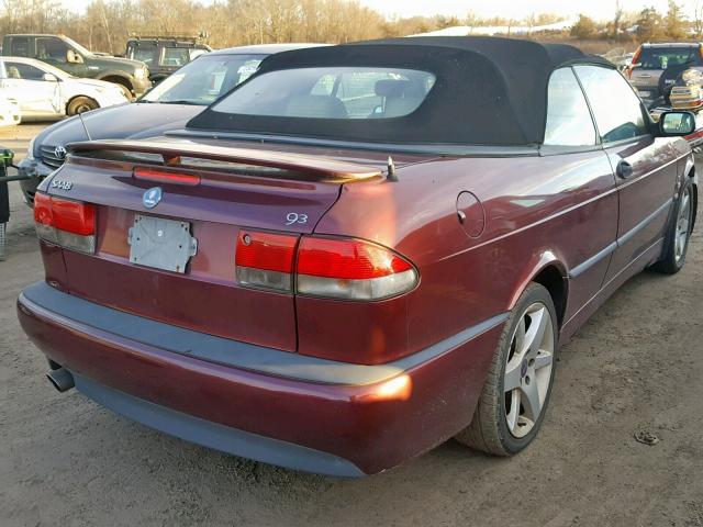 YS3DF78K237004733 - 2003 SAAB 9-3 SE MAROON photo 4