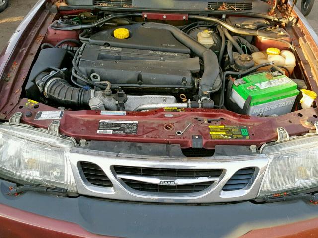 YS3DF78K237004733 - 2003 SAAB 9-3 SE MAROON photo 7