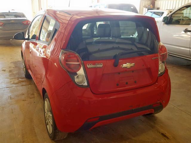 KL8CB6S9XEC509520 - 2014 CHEVROLET SPARK LS RED photo 3