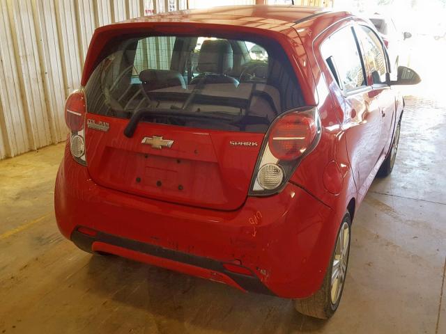 KL8CB6S9XEC509520 - 2014 CHEVROLET SPARK LS RED photo 4