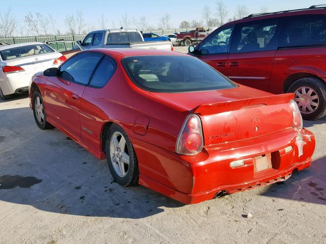 2G1WZ121949205378 - 2004 CHEVROLET MONTE CARL RED photo 3