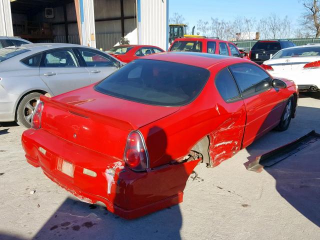 2G1WZ121949205378 - 2004 CHEVROLET MONTE CARL RED photo 4