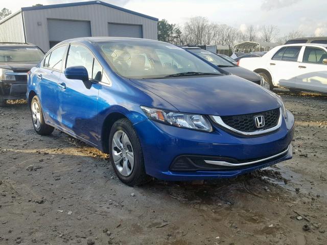 19XFB2F58EE083484 - 2014 HONDA CIVIC LX BLUE photo 1