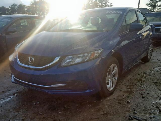 19XFB2F58EE083484 - 2014 HONDA CIVIC LX BLUE photo 2