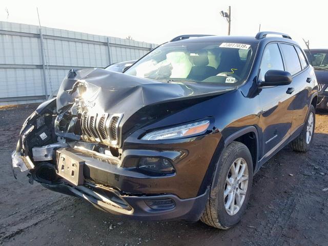 1C4PJMAB4GW176057 - 2016 JEEP CHEROKEE S BLACK photo 2