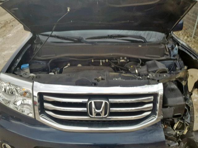 5FNYF4H48CB050408 - 2012 HONDA PILOT EX BLUE photo 7