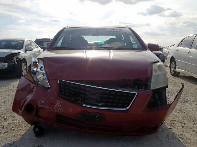 3N1AB61E58L752659 - 2008 NISSAN SENTRA 2.0 RED photo 9