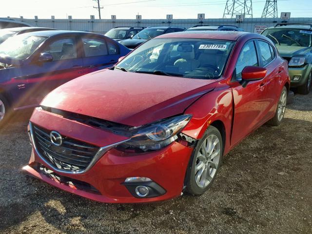 JM1BM1M39E1103491 - 2014 MAZDA 3 GRAND TO RED photo 2