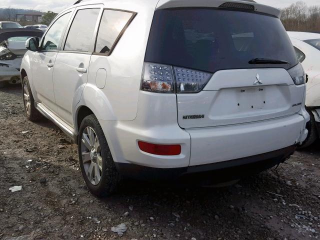 JA4JT3AW4AZ003913 - 2010 MITSUBISHI OUTLANDER WHITE photo 3