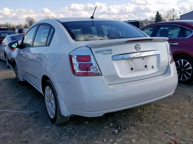 3N1AB6AP5AL650785 - 2010 NISSAN SENTRA 2.0 WHITE photo 3