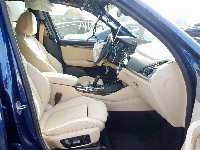 5UXTR7C56KLE97593 - 2019 BMW X3 SDRIVE3 Синій фото 5