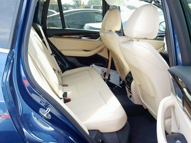 5UXTR7C56KLE97593 - 2019 BMW X3 SDRIVE3 Синій фото 6