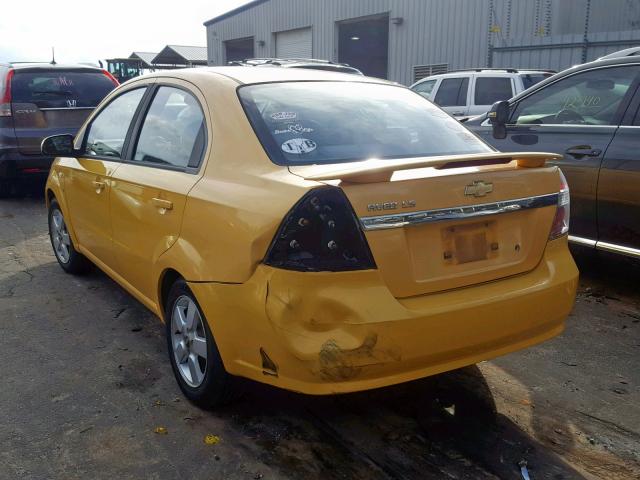 KL1TD56688B039176 - 2008 CHEVROLET AVEO BASE Сары фото 3
