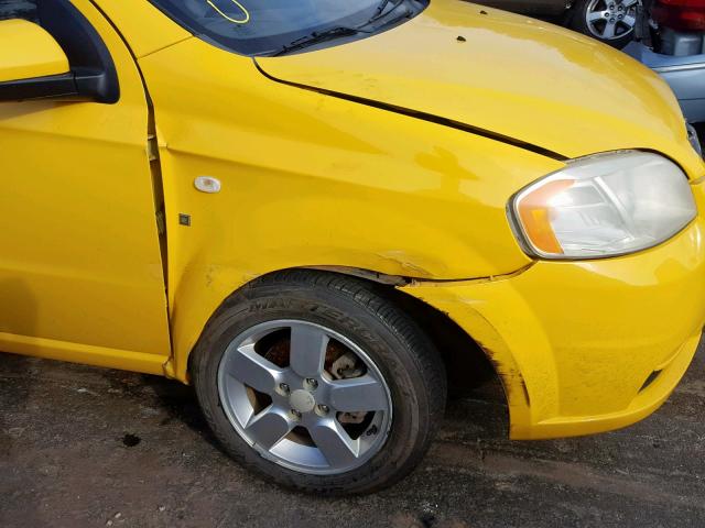 KL1TD56688B039176 - 2008 CHEVROLET AVEO BASE Сары фото 9