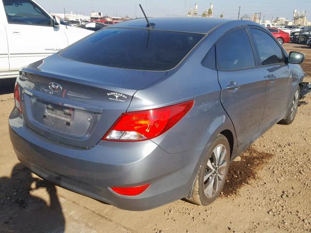 KMHCT4AE7HU356466 - 2017 HYUNDAI ACCENT SE GRAY photo 4