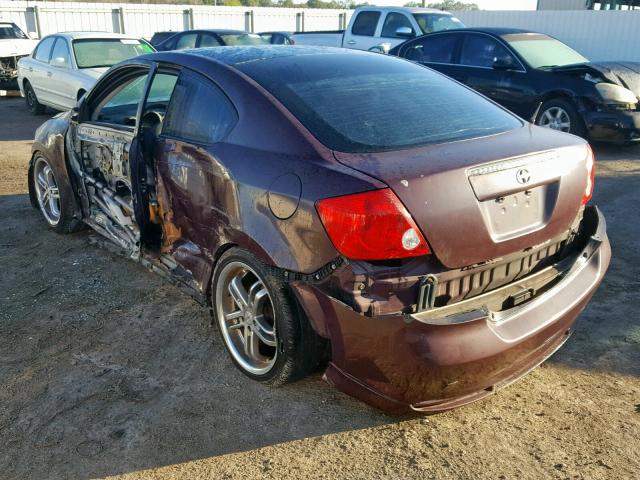 JTKDE177650011595 - 2005 TOYOTA SCION TC 栗色 照片 3