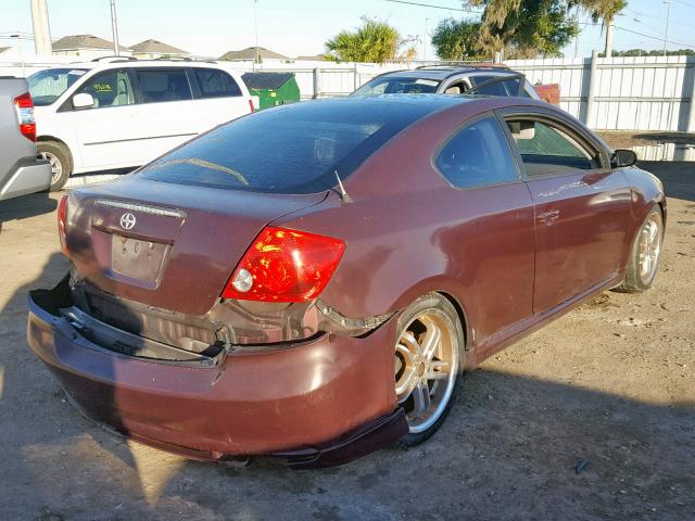 JTKDE177650011595 - 2005 TOYOTA SCION TC 栗色 照片 4