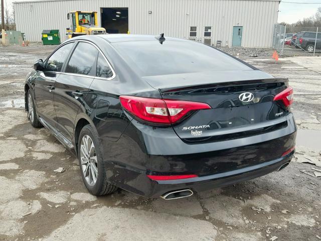 5NPE34AF2HH508993 - 2017 HYUNDAI SONATA SPO BLACK photo 3