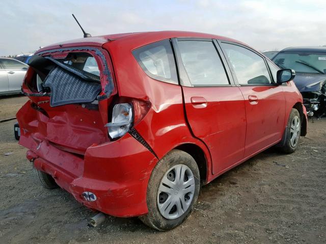 JHMGE8G38BS012207 - 2011 HONDA FIT RED photo 4