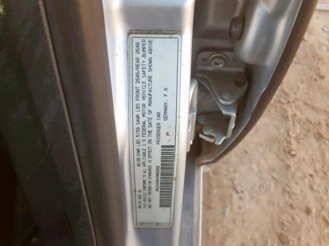 WAUDA24B4XN092682 - 1999 AUDI A6 AVANT Q SILVER photo 10