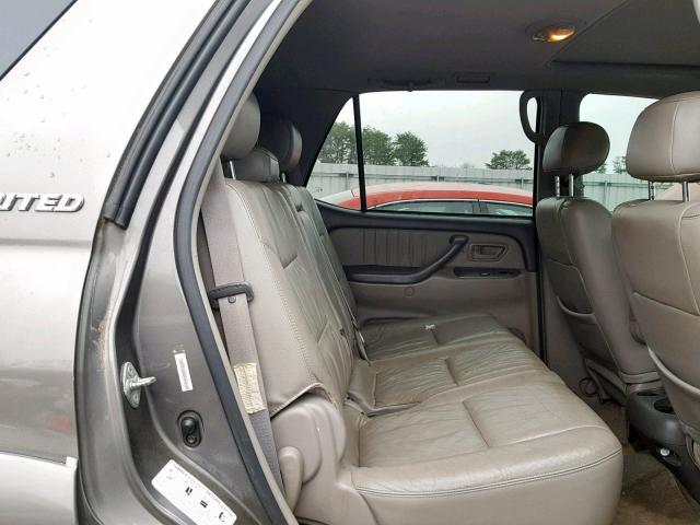 5TDZT38A54S232495 - 2004 TOYOTA SEQUOIA LI GRAY photo 6