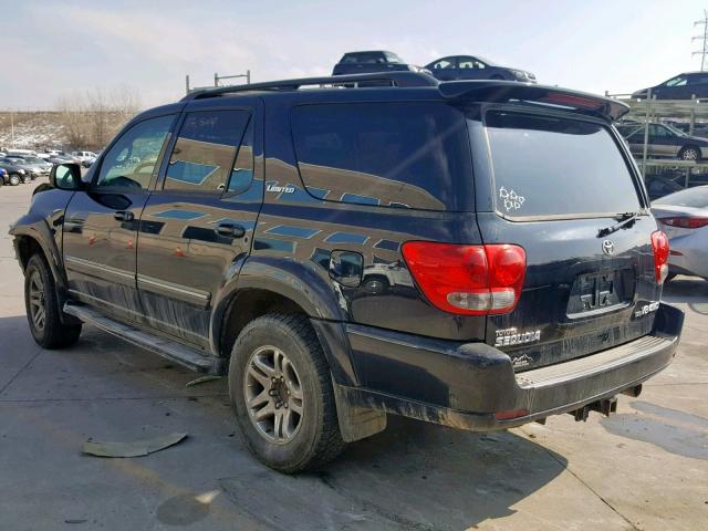 5TDBT48A56S276040 - 2006 TOYOTA SEQUOIA LI BLACK photo 3