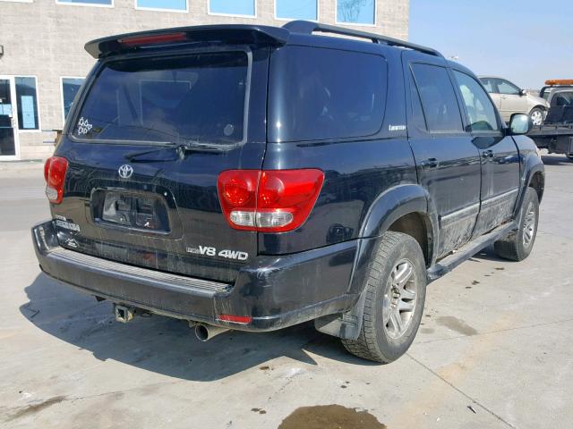 5TDBT48A56S276040 - 2006 TOYOTA SEQUOIA LI BLACK photo 4