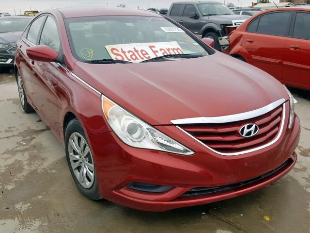 5NPEB4ACXCH456854 - 2012 HYUNDAI SONATA GLS MAROON photo 1