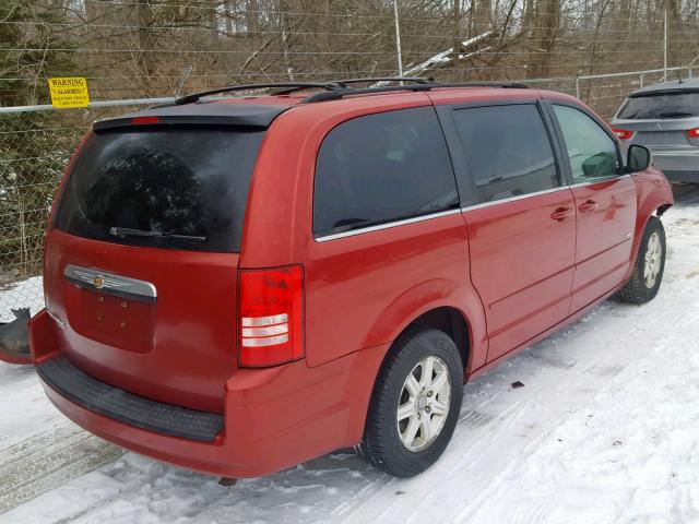 2A8HR54P88R774410 - 2008 CHRYSLER TOWN & COU RED photo 4