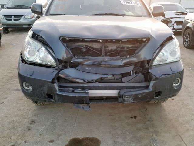 JTJHW31U772021072 - 2007 LEXUS RX 400H BLACK photo 9