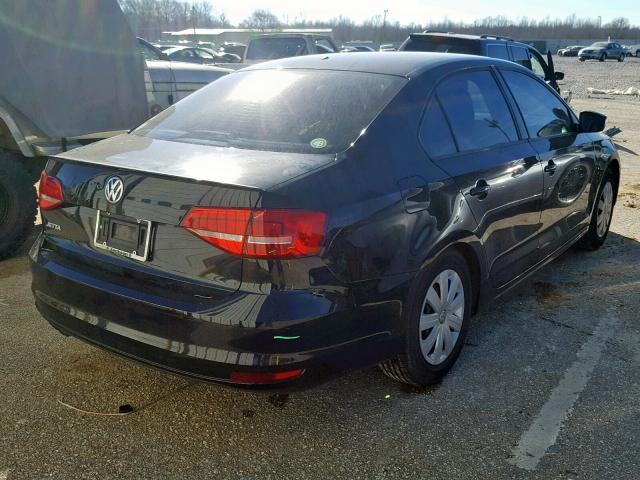3VW2K7AJ2FM315453 - 2015 VOLKSWAGEN JETTA BASE BLACK photo 4