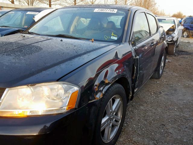 1B3LC56K48N289104 - 2008 DODGE AVENGER SX BLACK photo 9