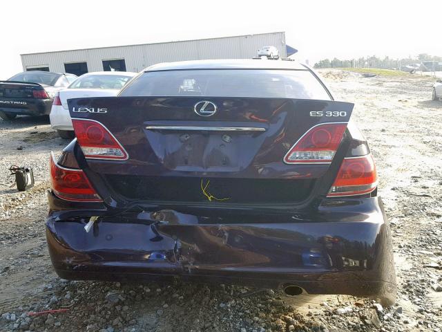 JTHBA30G755057874 - 2005 LEXUS ES 330 BURGUNDY photo 9