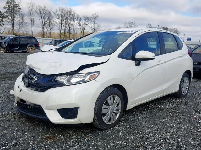 JHMGK5H5XGX012257 - 2016 HONDA FIT LX WHITE photo 2